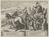 The Triumph of Humility, from The Cycle of the Vicissitudes of Human Affairs, plate 7, Cornelis Cort  Netherlandish, Engraving; first state of three (New Hollstein)