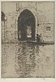 Sotto Portico, Venice, James McBey British, Etching