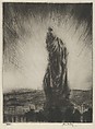 Gunfire, Mount of Olives, James McBey  British, Drypoint