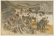 Picnic Party, George Overbury "Pop" Hart  American, Color softground etching