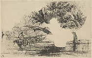 Penton Hook, Sir Francis Seymour Haden  British, Etching and drypoint; trial proof c (Harrington); third state of six (Schneiderman)
