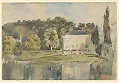 View of the Château at Folembray, Paul Huet  French, Watercolor