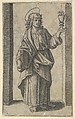 Saint John, book in right hand chalice in left, from "Piccoli Santi" (Small Saints), Marcantonio Raimondi Italian, Engraving