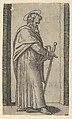 Saint Paul, sword in his right hand, from "Piccoli Santi" (Small Saints), Marcantonio Raimondi Italian, Engraving