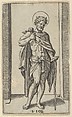 Saint Job, wearing a cloak, from "Piccoli Santi" (Small Saints), Marcantonio Raimondi Italian, Engraving