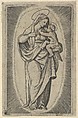 The Virgin holding the Christ Child, Marcantonio Raimondi  Italian, Engraving