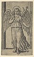 The Angel Gabriel standing,  from "Piccoli Santi" (Small Saints), Marcantonio Raimondi  Italian, Engraving