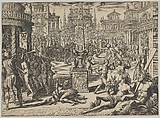 Horse Racing in a Roman Hippodrome, Matthaeus Greuter German, Engraving