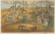 Cockfight, Santo Domingo, George Overbury "Pop" Hart American, Hand-colored lithograph