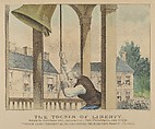 The Tocsin of Liberty–Rung by the State House Bell, (Independence Hall) Philadelphia, July 4th, 1776, "Proclaim liberty throughout all the land, unto all the inhabitants thereof" LEV. XXV.10, Currier & Ives American, Hand-colored lithograph