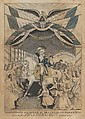 Washington's Reception by the Ladies on Passing the Bridge at Trenton, N.J., April 1789, on His Way to New York be Inaugurated First President of the United States, Nathaniel Currier  American, Hand-colored lithograph