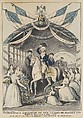 Washington's Reception by the Ladies on Passing the Bridge at Trenton, N.J., April 1789, on His Way to be Inaugurated First President of the United States, Nathaniel Currier  American, Hand-colored lithograph