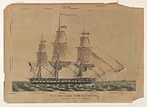 U.S. Frigate Constitution, Nathaniel Currier  American, Hand-colored lithograph