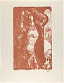 The Countess Combing Her Hair (Esmérée) or Dancing Music (Esmérée), Emile Bernard French, Zincograph printed in sepia