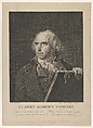 Portrait of French Painter Hubert Robert, Jean-Baptiste Isabey  French, Etching; third and final state