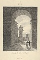Archway of The Colosseum, First Level, Jean-Baptiste Isabey  French, Lithograph; only state