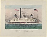 New York Ferry Boat, Currier & Ives  American, Hand-colored lithograph