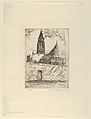 Church at Senlis, Albert E. Flanagan American, Etching
