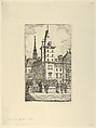 Palais du Justice, Paris, Albert E. Flanagan American, Etching