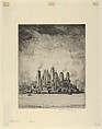 Skyscrapers, Albert E. Flanagan American, Etching and drypoint
