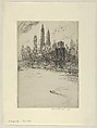The Magic City, N. Y., Albert E. Flanagan American, Etching