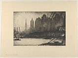 Storm at Sunset, Albert E. Flanagan American, Etching