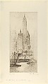 Wall Street Group–Towers of Manhattan, Albert E. Flanagan American, Etching