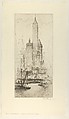 Wall Street Group - Towers of Manhattan, Albert E. Flanagan American, Etching