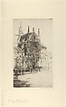Transept of Notre Dame, Albert E. Flanagan American, Soft-ground etching