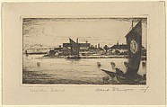 Venetian Island, Albert E. Flanagan American, Etching