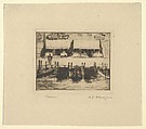 Venice (Gondolas), Albert E. Flanagan American, Etching