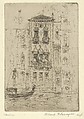 Venice (Palaces), Albert E. Flanagan American, Etching