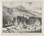 Cross of the Village of Bains au Mont-Dor, Eugène Isabey  French, Lithograph in black on light gray chine collé laid down on ivory wove paper; only state