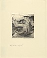 Old Bridge, Sospel, Albert E. Flanagan American, Etching with soft-ground etching