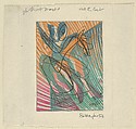 Greeting card for 1953–54, Stanley William Hayter British, Engraving, Color