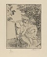 A Snack under the Trees, Paul-Albert Besnard  French, Etching; first of three states