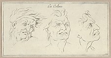 Le Colère, from "Caractères des passions, gravés sur les desseins de l'illustre Monsieur le Brun", Sébastien Le Clerc, le Jeune French, Etching