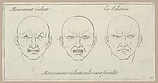 Mouvement Violent, Mouvement violent ou le coeur seroidit, La Jalousie, from "Caractères des passions, gravés sur les desseins de l'illustre Monsieur le Brun", Sébastien Le Clerc, le Jeune French, Etching