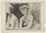 Nude Woman by a Mirror, Paul-Albert Besnard  French, Etching and drypoint; second state of two