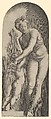 Venus and Cupid standing in a niche, Marcantonio Raimondi  Italian, Engraving