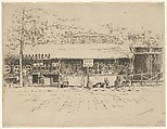 Paris Shop Front, Mortimer Menpes  Australian, Etching with plate tone