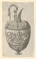 Design for a Ewer, Erasmus Hornick Netherlandish, Etching