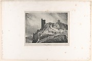The Dungeon of Polignac, Eugène Isabey  French, Lithograph in black on light gray chine collé laid down on ivory wove paper; second state of two
