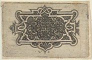 Arabesque Design on Dark Ground, Virgil Solis German, Etching and engraving
