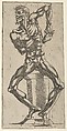 Naked Figure leaning on a Pedestal, Juste de Juste French, born Italy, Etching