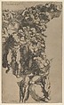 Group from Last Judgment, St. Bartholomew, St. Peter, and other Apostles, Domenico del Barbiere  Italian, Engraving