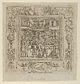Flagellation of Christ in an ornate Frame, Anonymous, French, School of Fontainebleau, 16th century French, Etching
