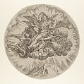Mary Magdalen carried to Heaven, Jean Mignon French, Etching