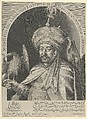 Mechti Kuli Beg, Persian Ambassador to Prague, Aegidius Sadeler II  Netherlandish, Engraving