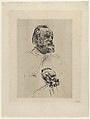 Victor Hugo (three-quarter view), Auguste Rodin  French, Drypoint on laid paper; second state of eight